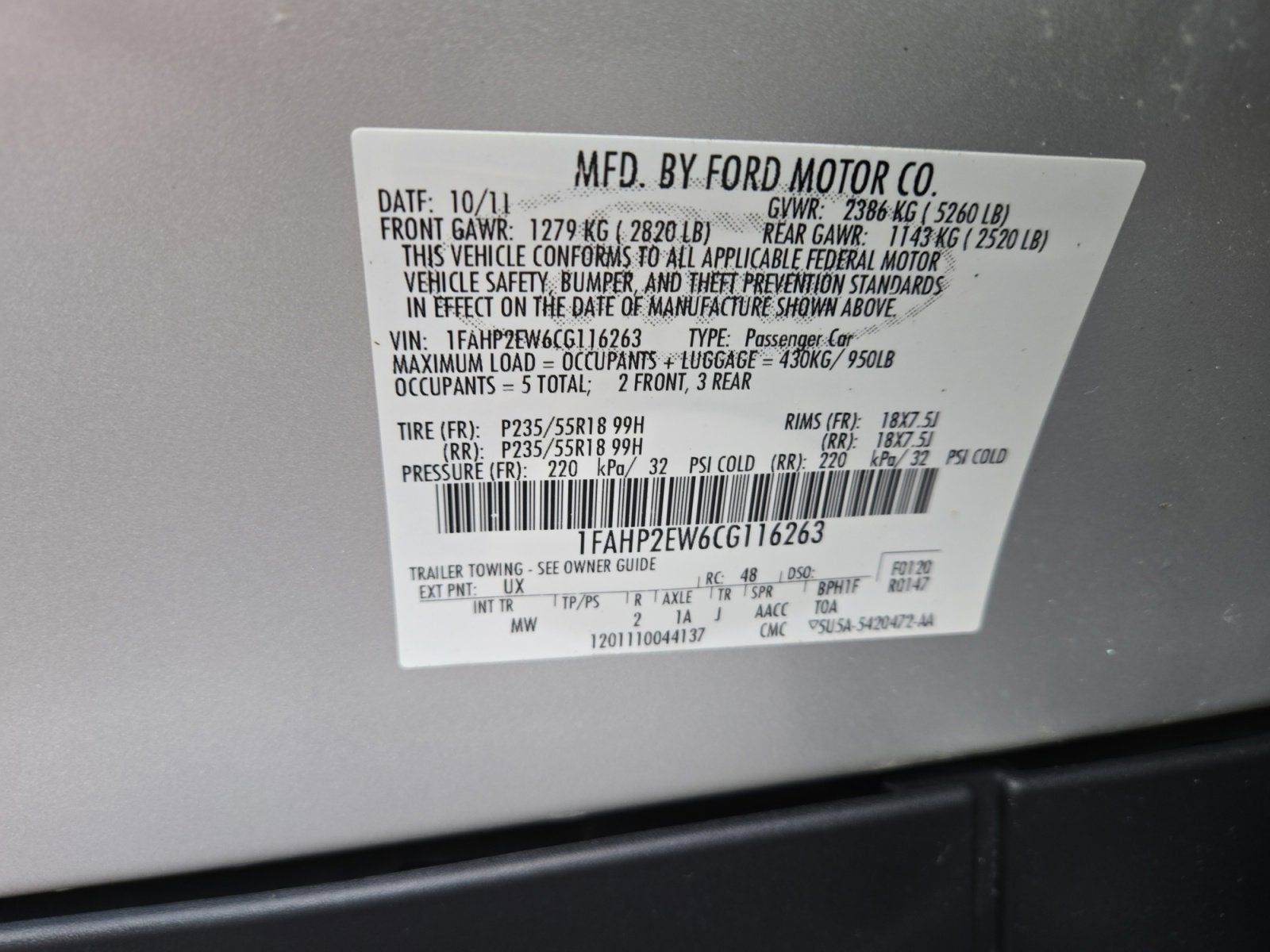 2012 Ford Taurus SEL