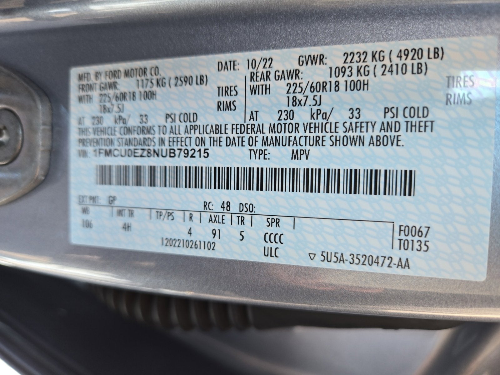 2022 Ford Escape SE Plug-In Hybrid