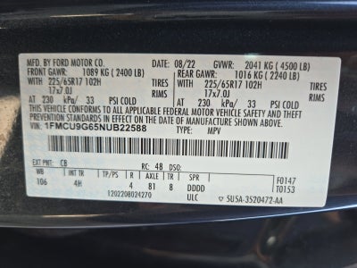 2022 Ford Escape SE
