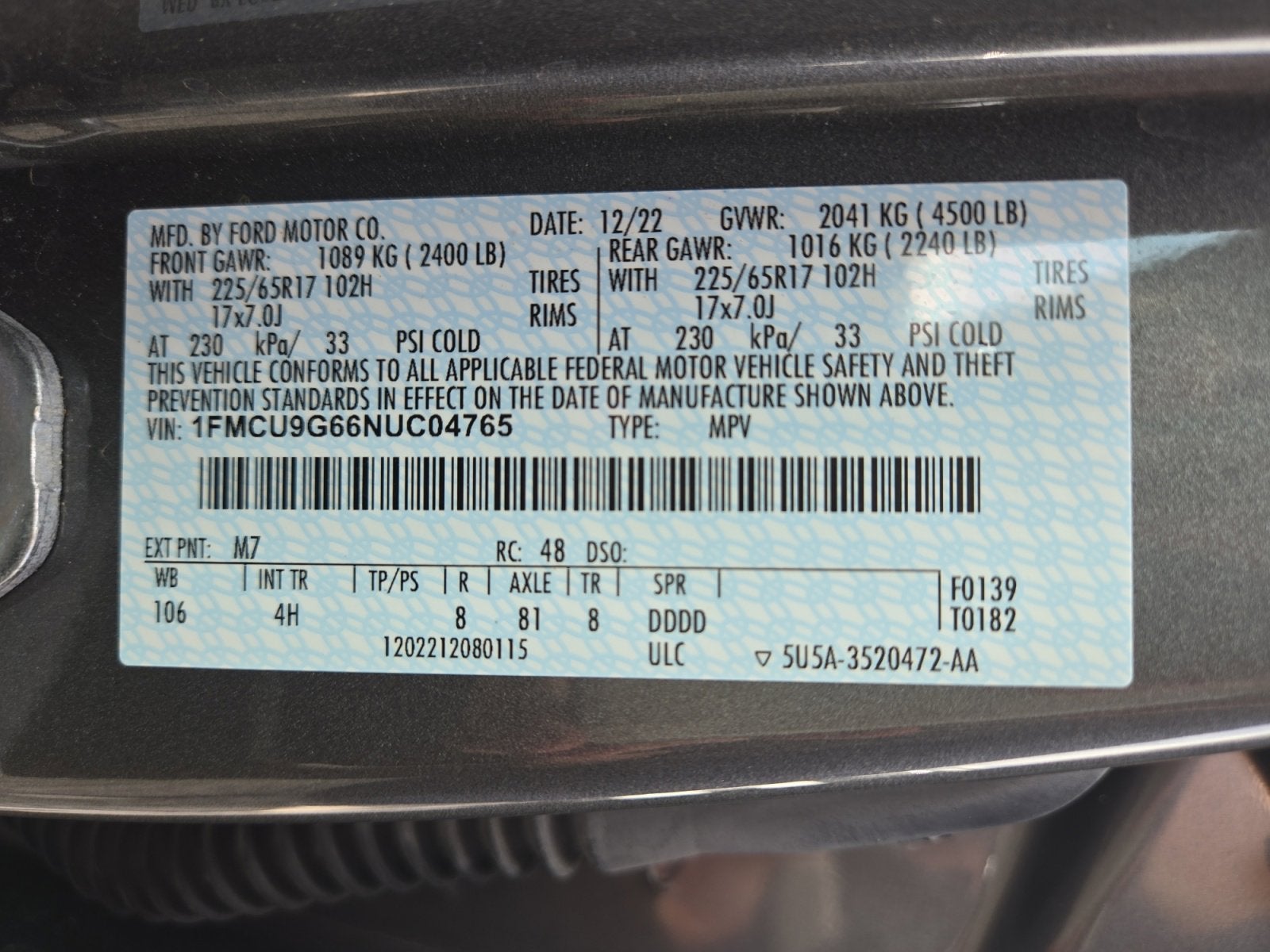2022 Ford Escape SE