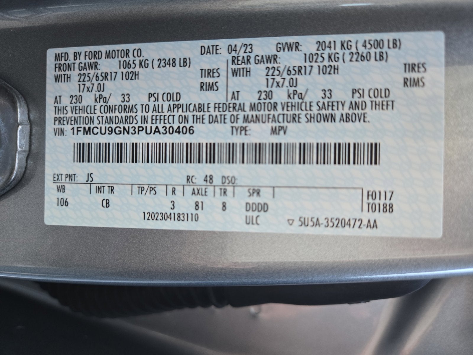 2023 Ford Escape Active