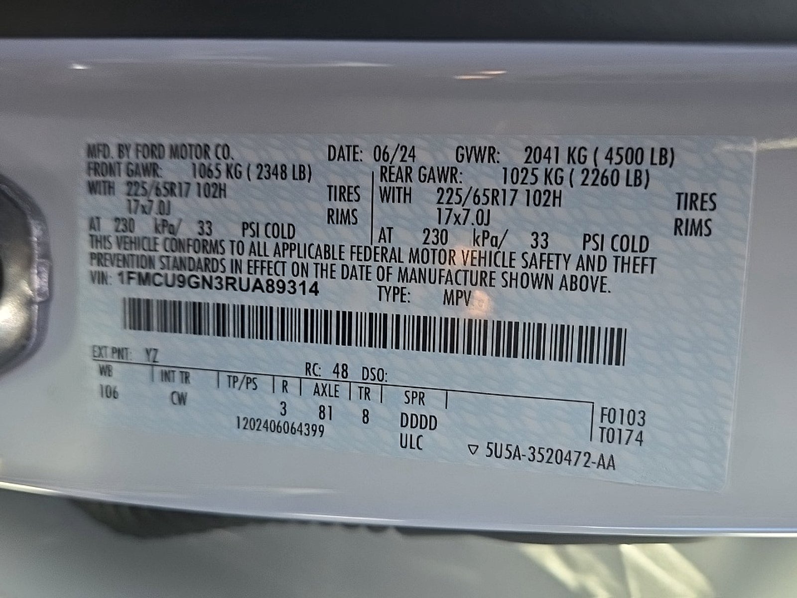 2024 Ford Escape Active