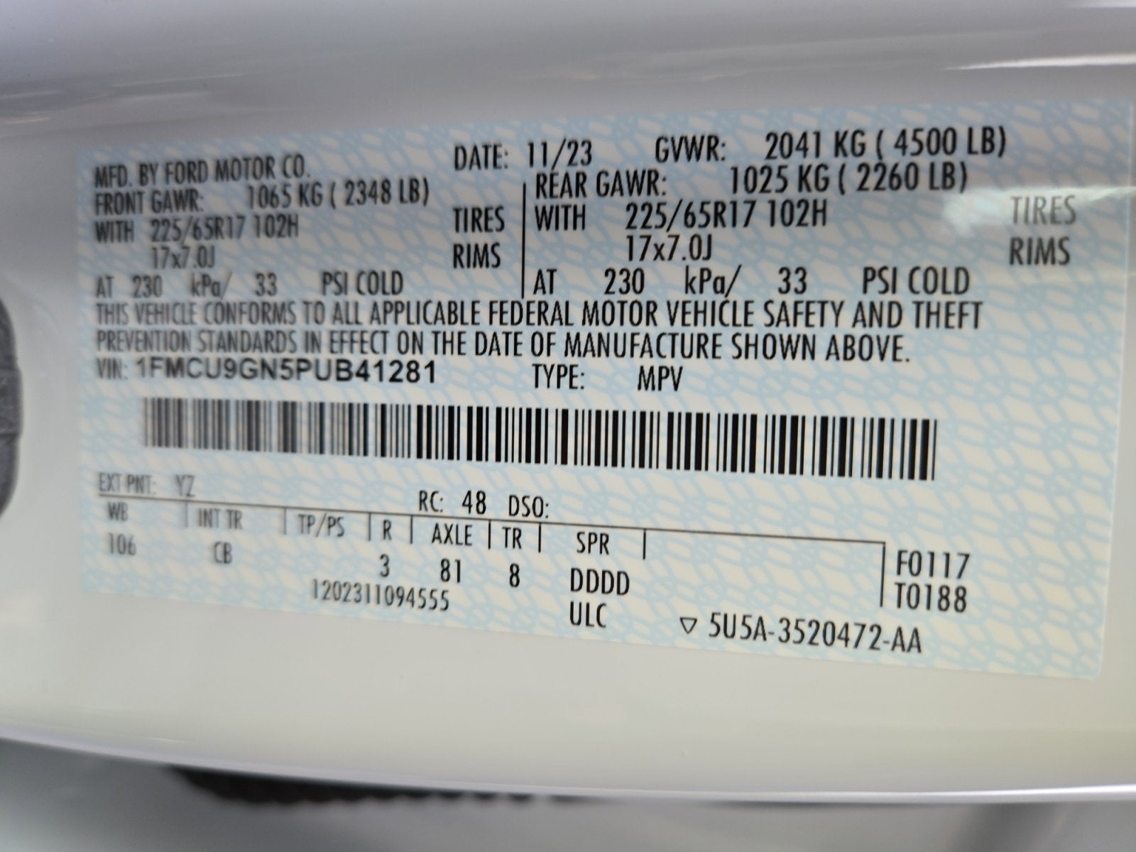 2023 Ford Escape Active