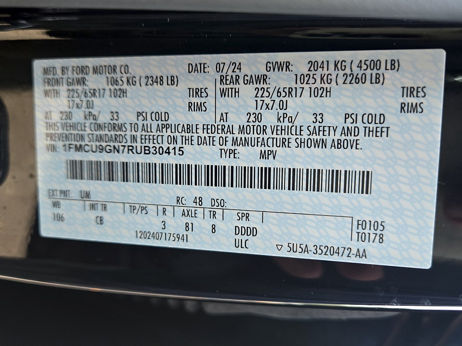 2024 Ford Escape Active