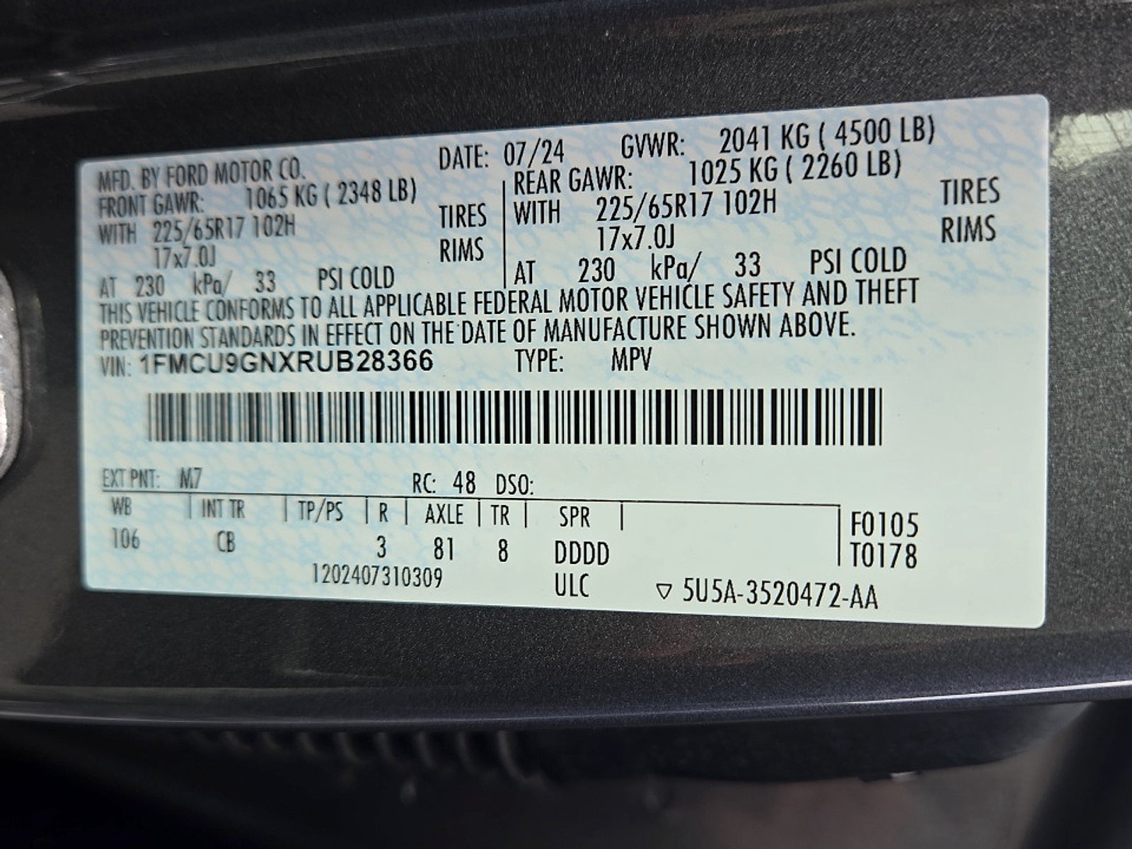 2024 Ford Escape Active