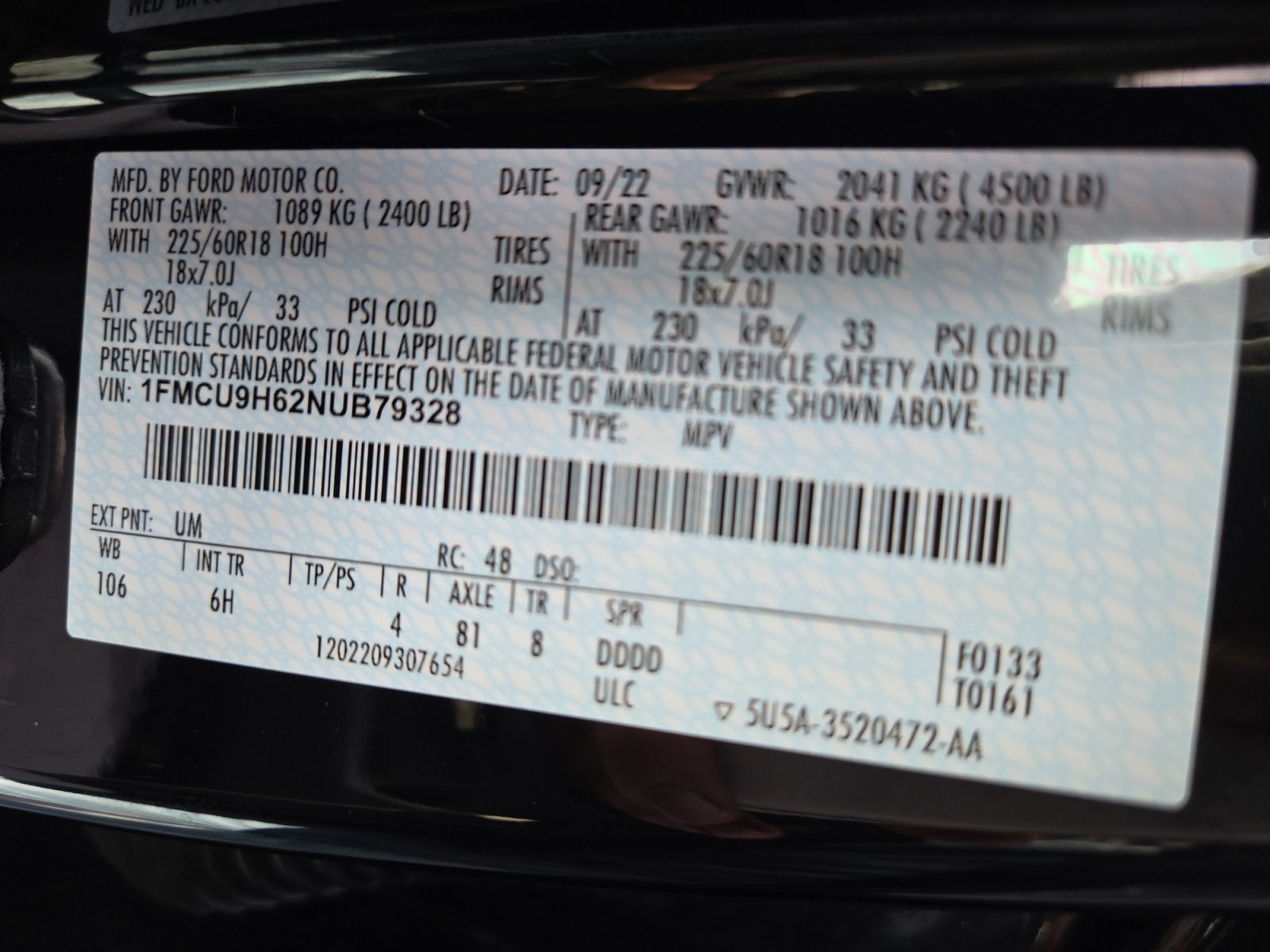 2022 Ford Escape SEL