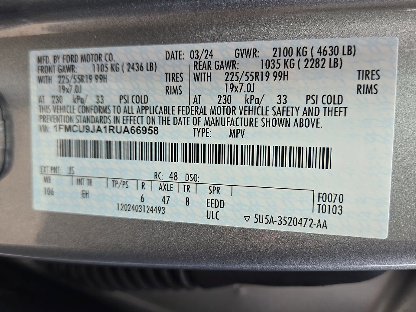 2024 Ford Escape Platinum