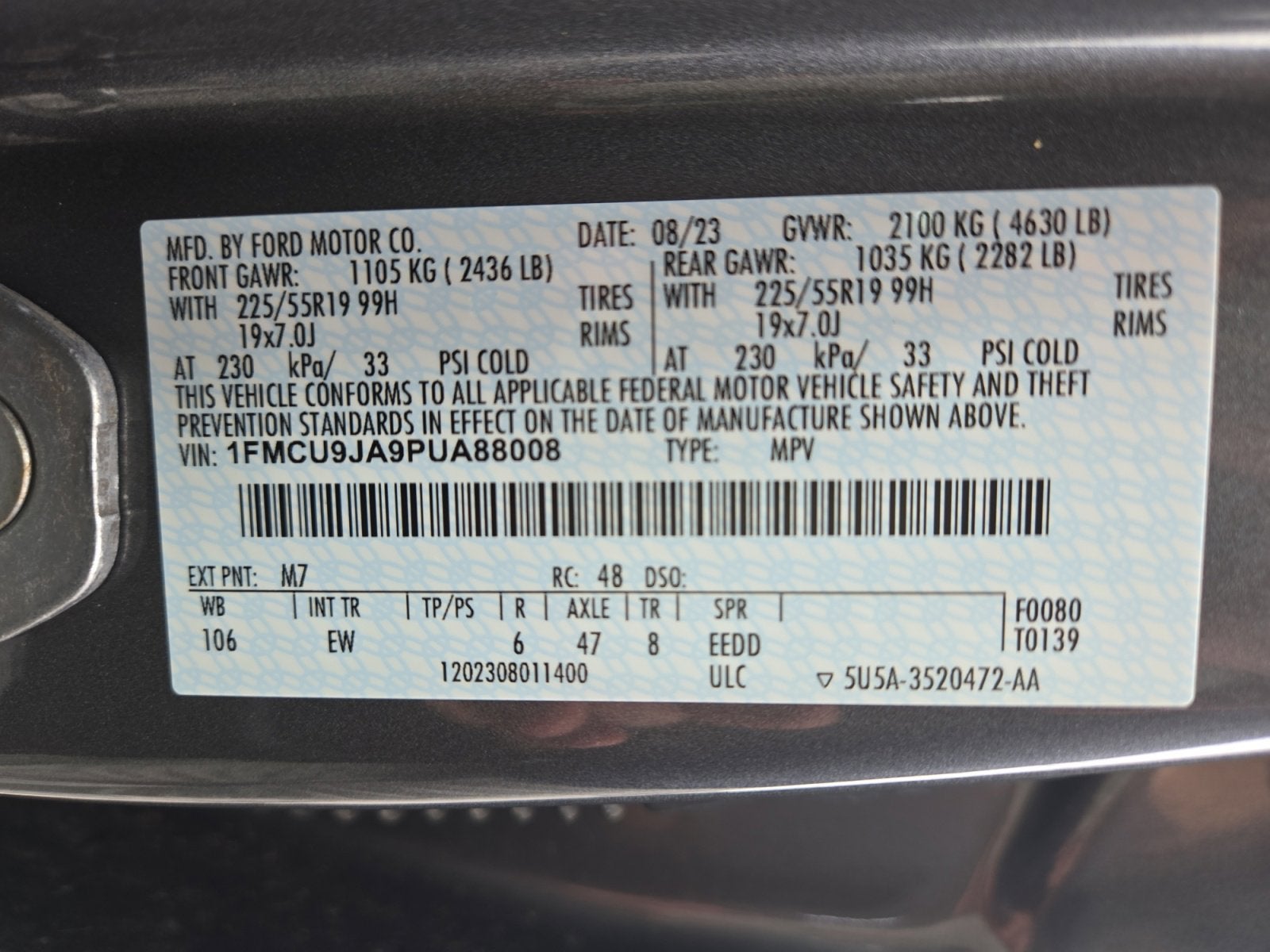2023 Ford Escape Platinum
