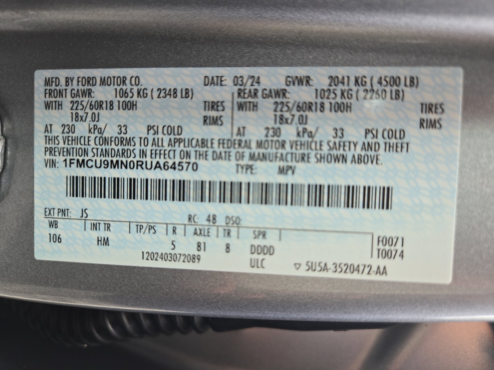 2024 Ford Escape ST-Line