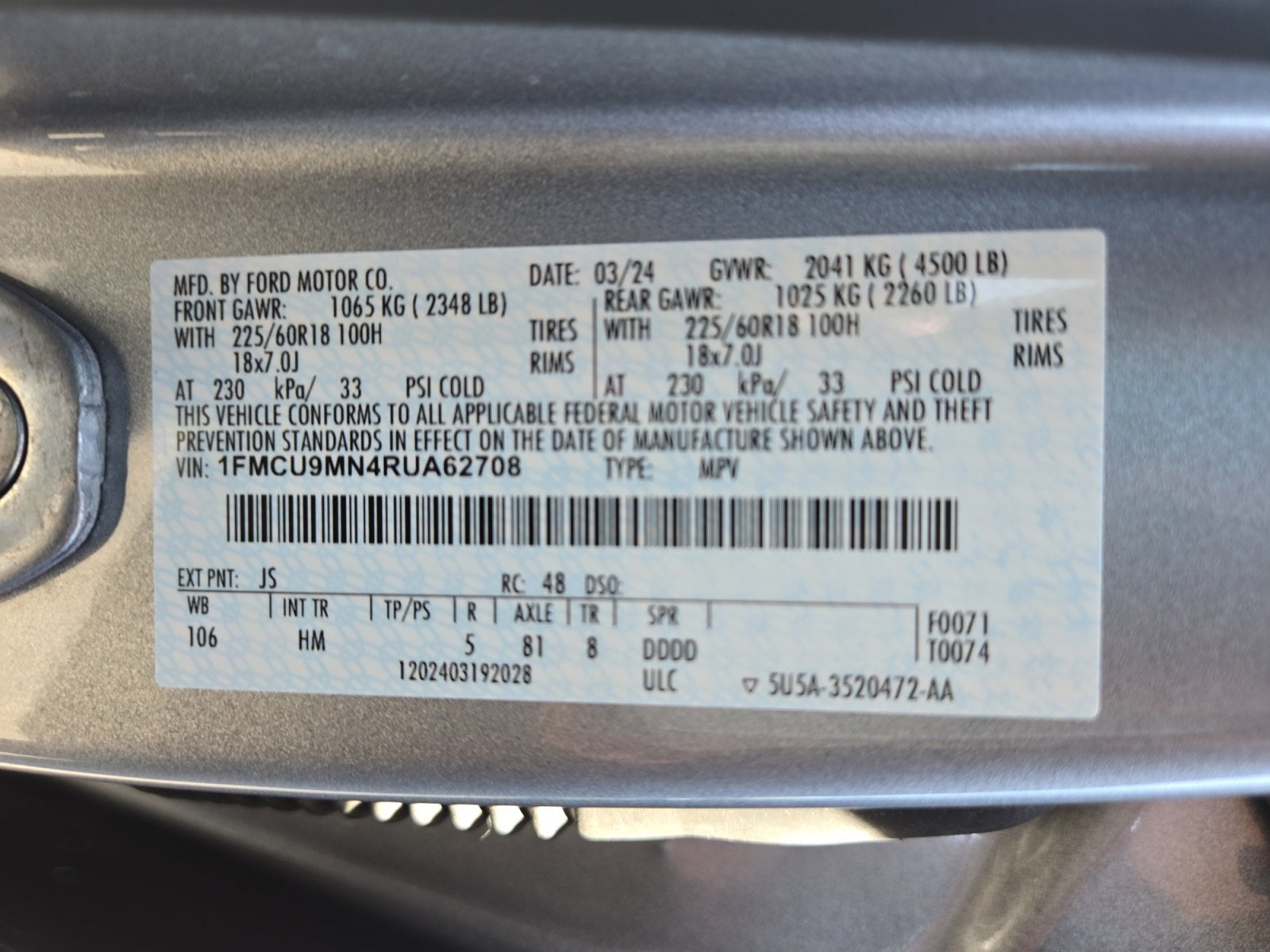 2024 Ford Escape ST-Line