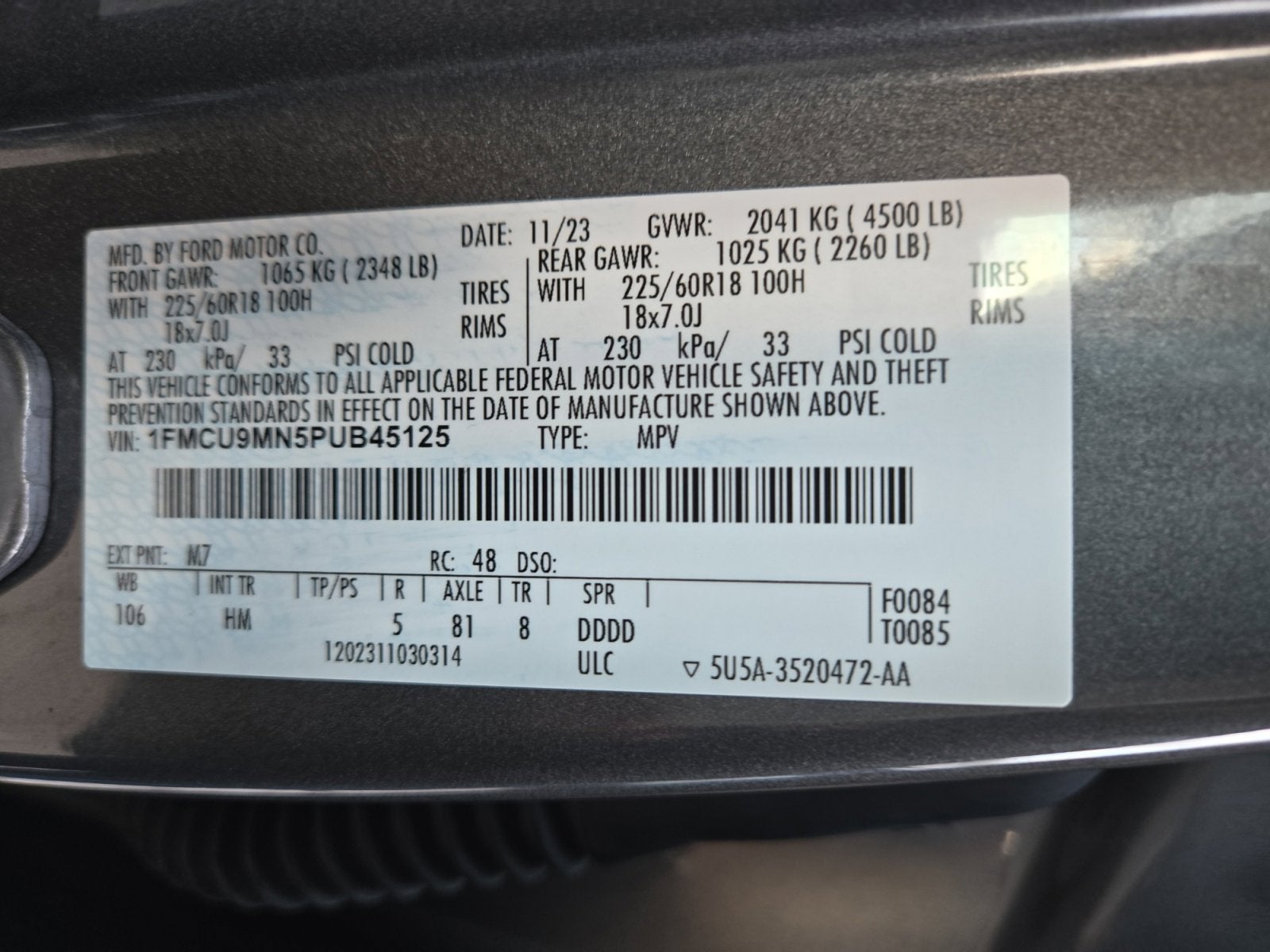 2023 Ford Escape ST-Line