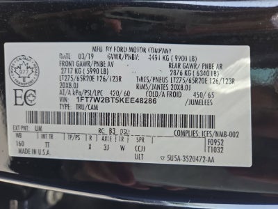 2019 Ford Super Duty F-250 SRW Limited