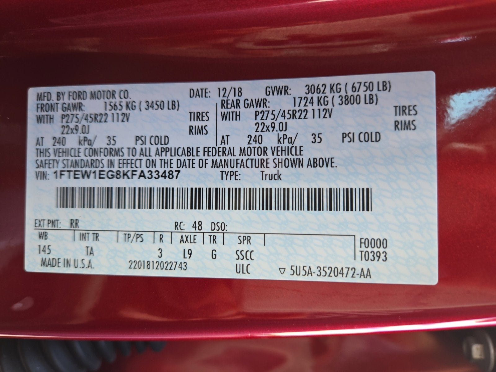 2019 Ford F-150 Limited