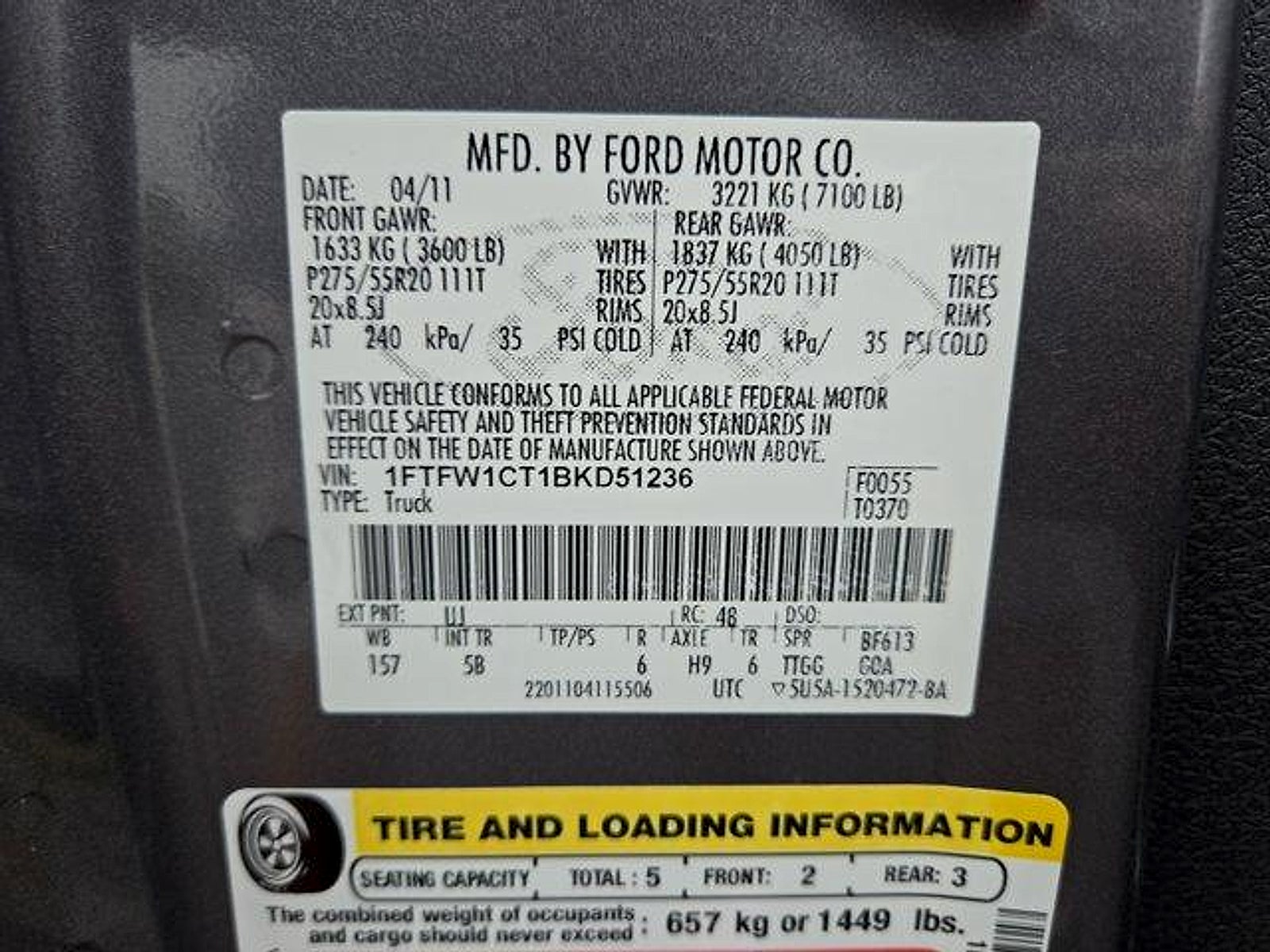 2011 Ford F-150 XLT