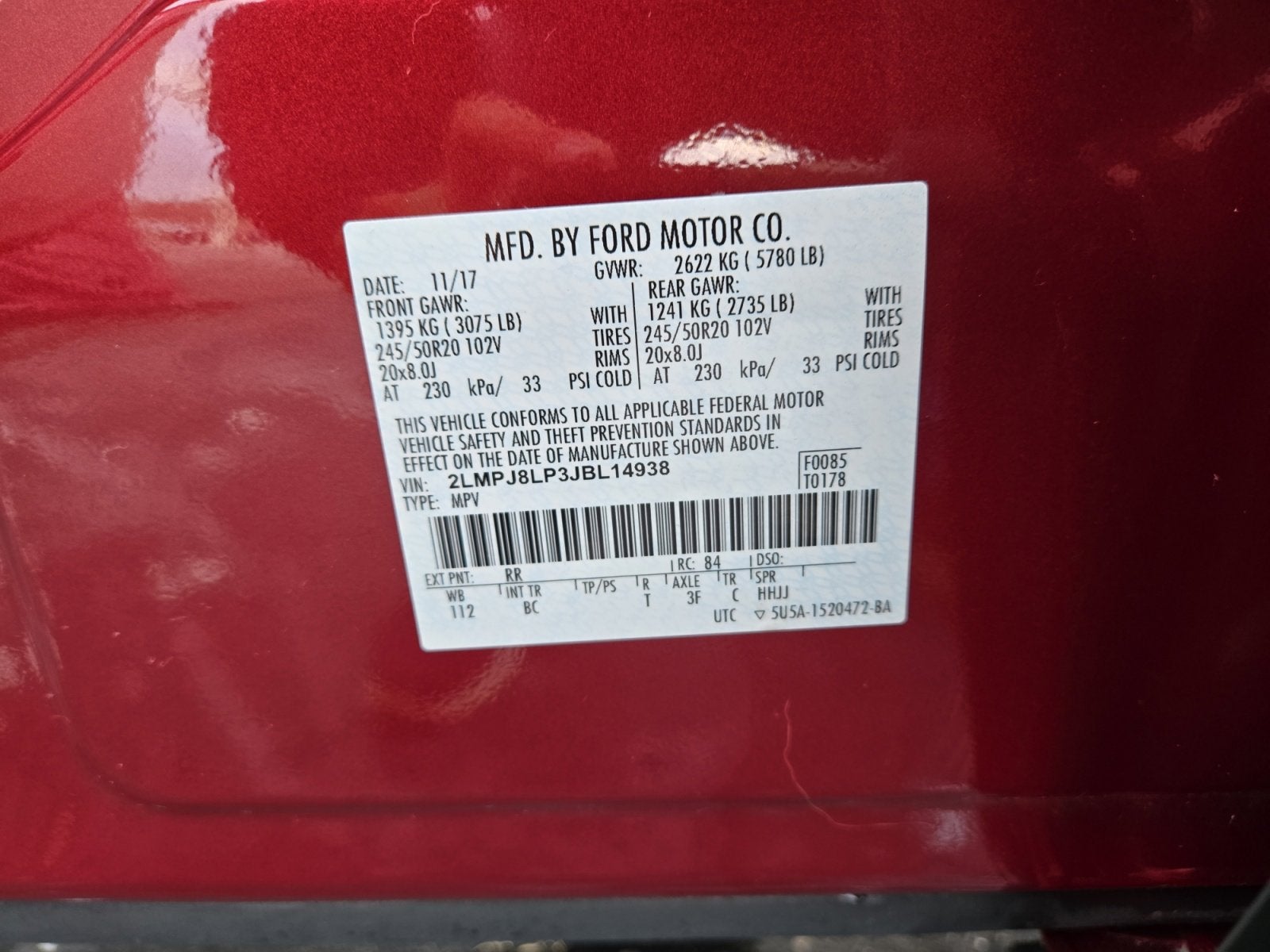 2018 Lincoln MKX Reserve