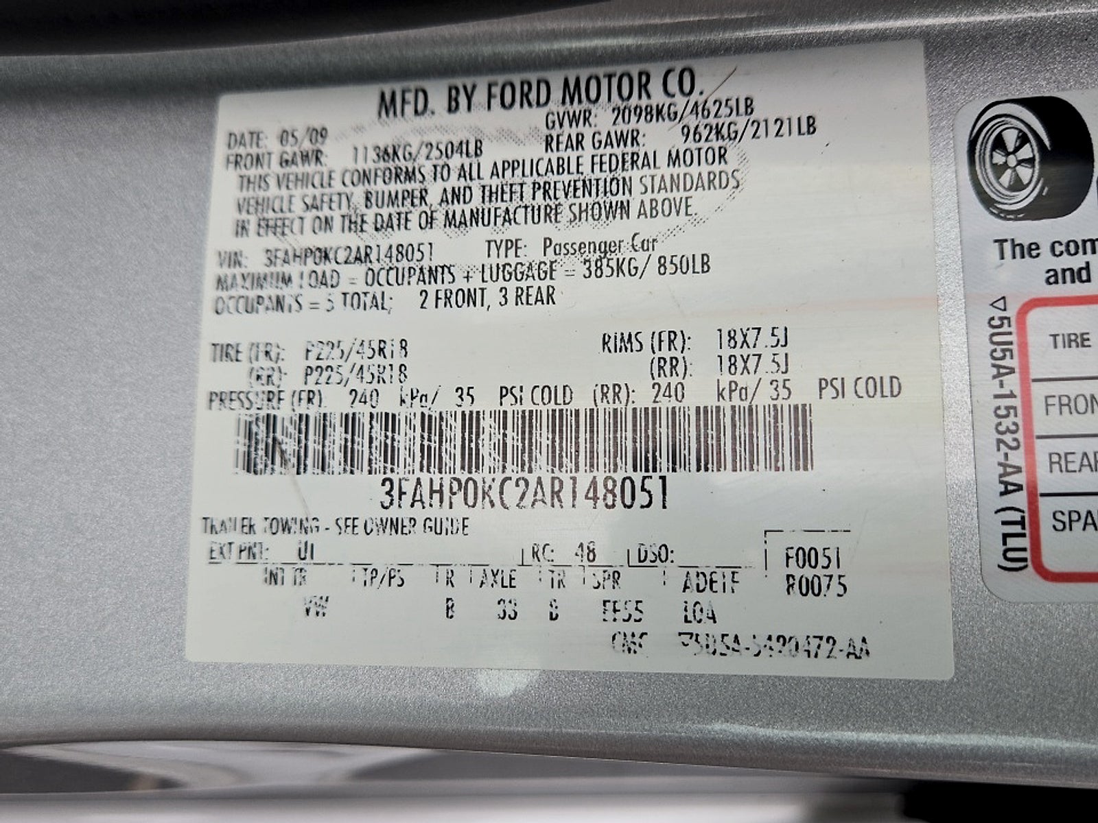 2010 Ford Fusion Sport