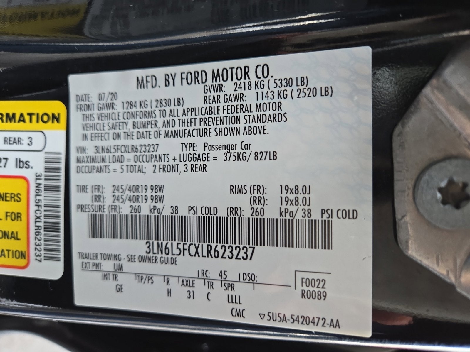 2020 Lincoln MKZ Reserve