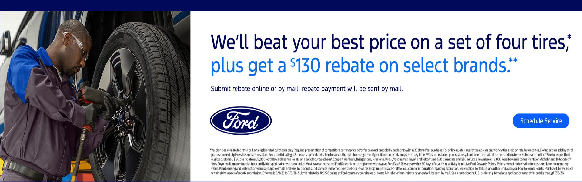 $130 Tire Rebate
