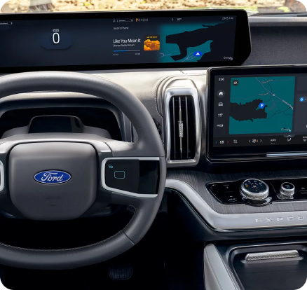 Ford Co-Pilot360 driver-assist display alerting a new driver