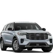 Silver Ford Explorer SUV shown from the front