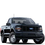 Black Ford F-150 work truck shown from the front