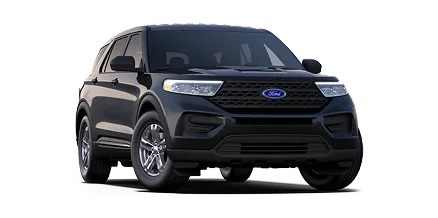 Black Ford Explorer, a model that serves at Dorian Ford as both a courtesy loaner and a demo
