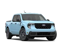 Light blue Ford Maverick Hybrid compact pickup