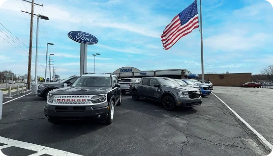 Ford trucks and SUVs at Dorian Ford in Metro Detroit