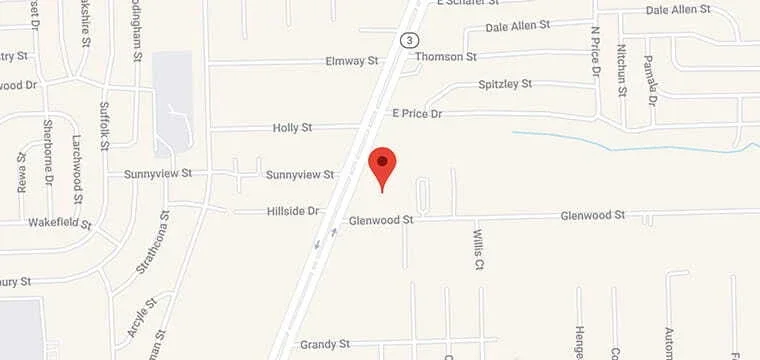 Map showing Dorian Ford at 35900 Gratiot Ave in Clinton Twp, MI, a short drive from Macomb Township