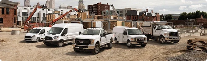 Commercial Ford trucks and vans for work in Southeast Michigan