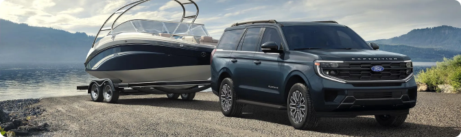 2027 Ford Expedition towing a trailer