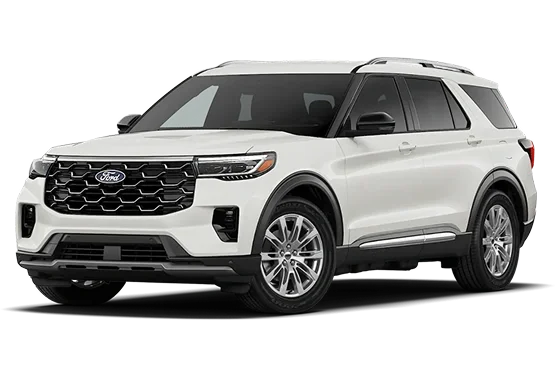 White Ford Explorer ready for the road