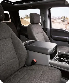 2026 Ford Super Duty interior seating and center console