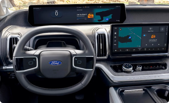Ford Expedition dashboard with a digital display and center touchscreen